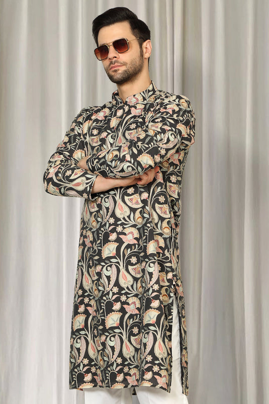 Phool Bahaar Embroidered Kurta With Back Elastic Pants