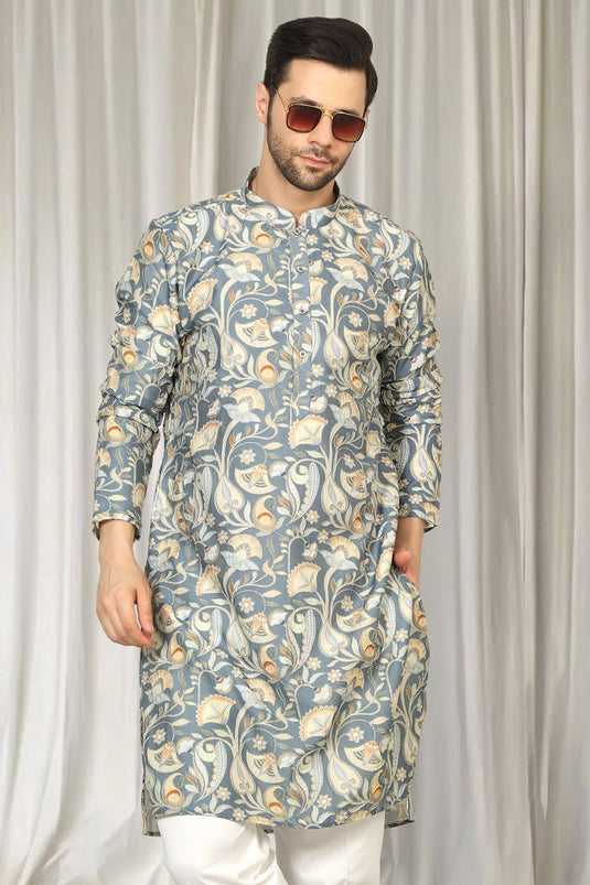 Phool Bahaar Embroidered Kurta With Back Elastic Pants