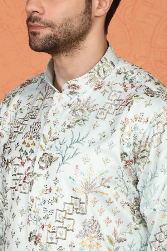 Phool Jahaan All Over  Embroidered Kurta with Loose Fit Parallel Pants