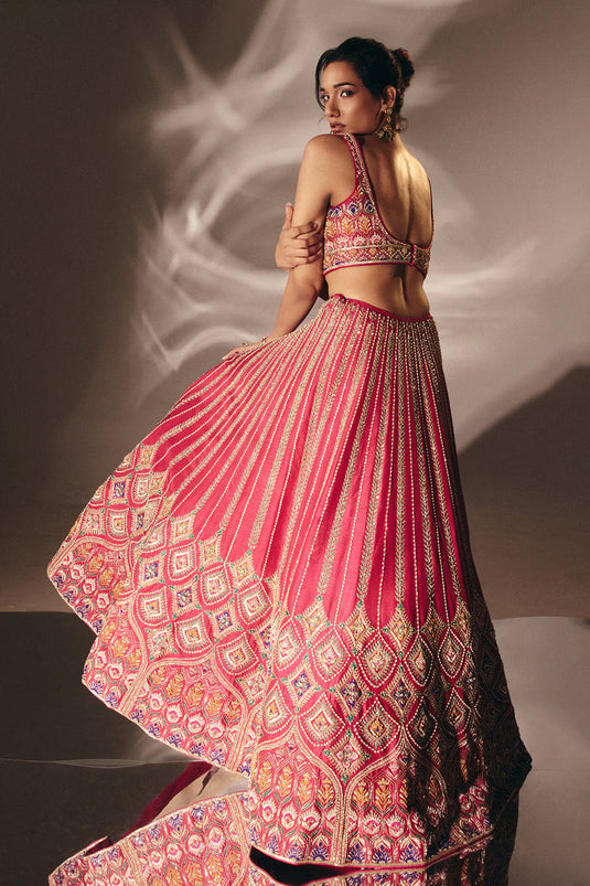 Pink Bridal Lehenga Set