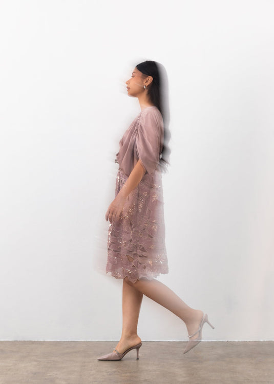 Cutwork Gather Dress