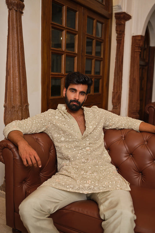 Pistachio Flora Kurta Set