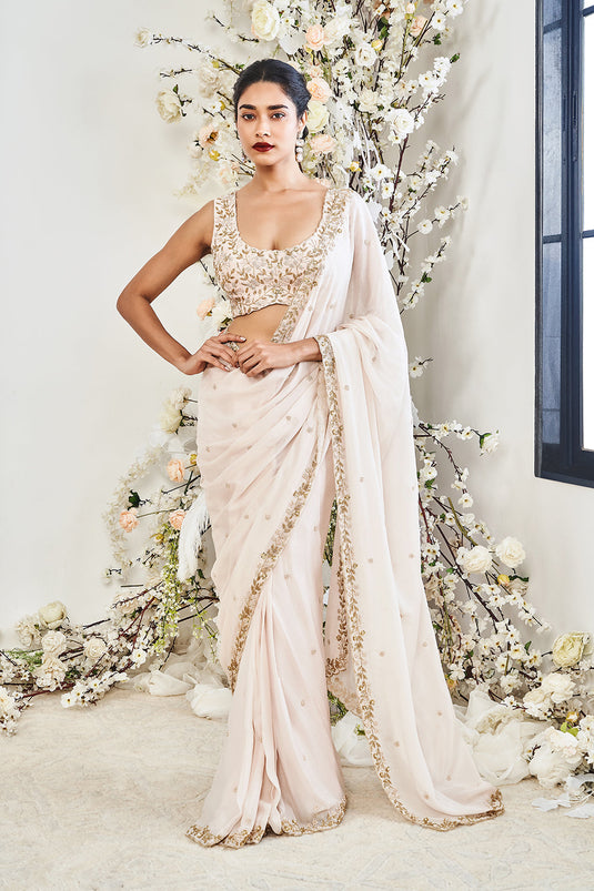 Powder Pink Saree