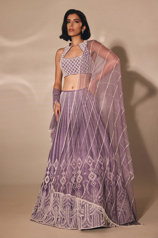 Purple Lehenga Set