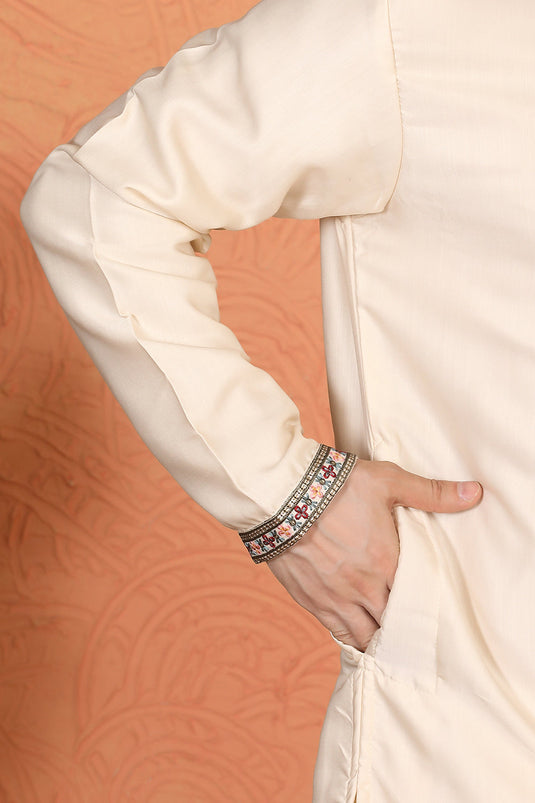 Pushp-Van  Embroidered Kurta with Back Elastic Pants