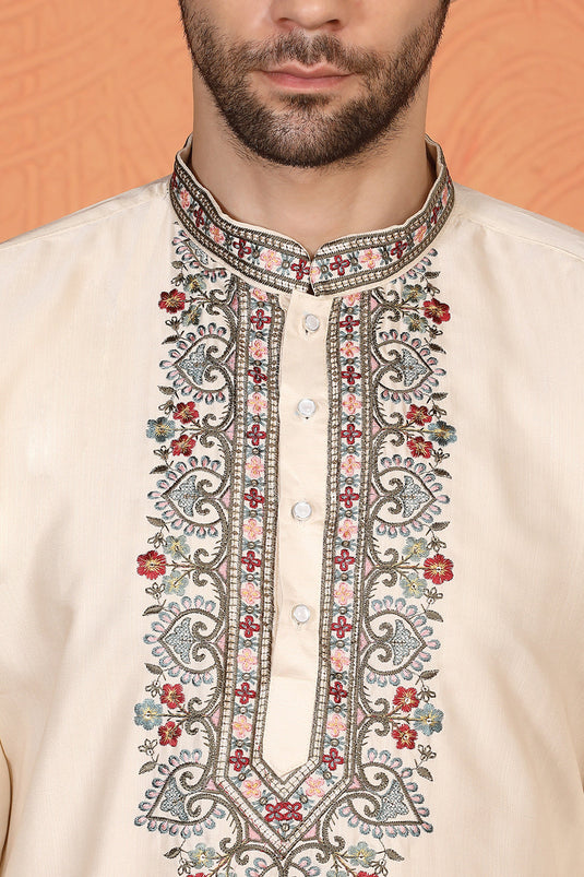 Pushp-Van  Embroidered Kurta with Back Elastic Pants