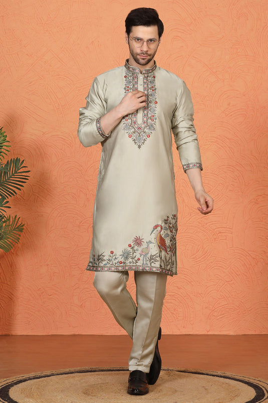 Pushp-Van  Embroidered Kurta with Back Elastic Pants