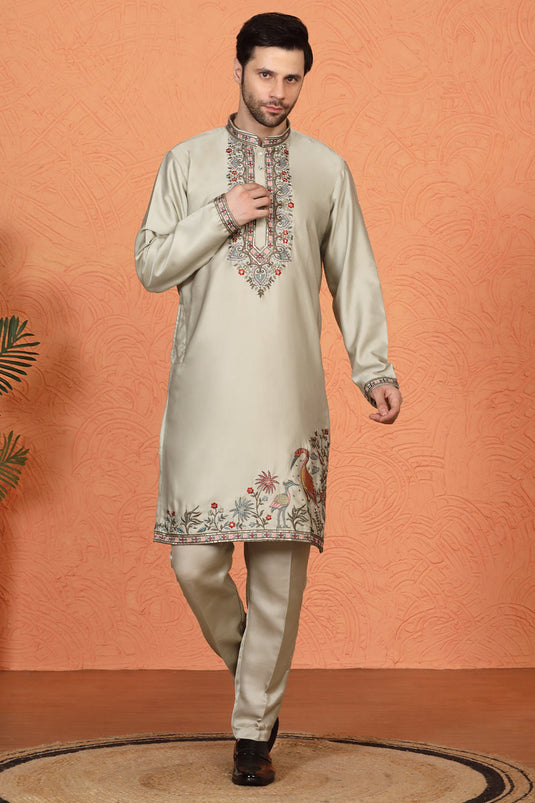 Pushp-Van  Embroidered Kurta with Back Elastic Pants