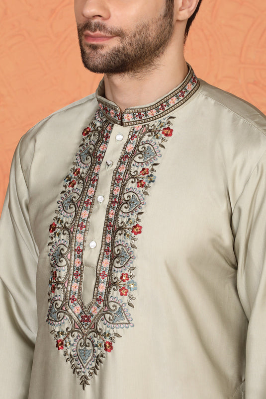 Pushp-Van  Embroidered Kurta with Back Elastic Pants