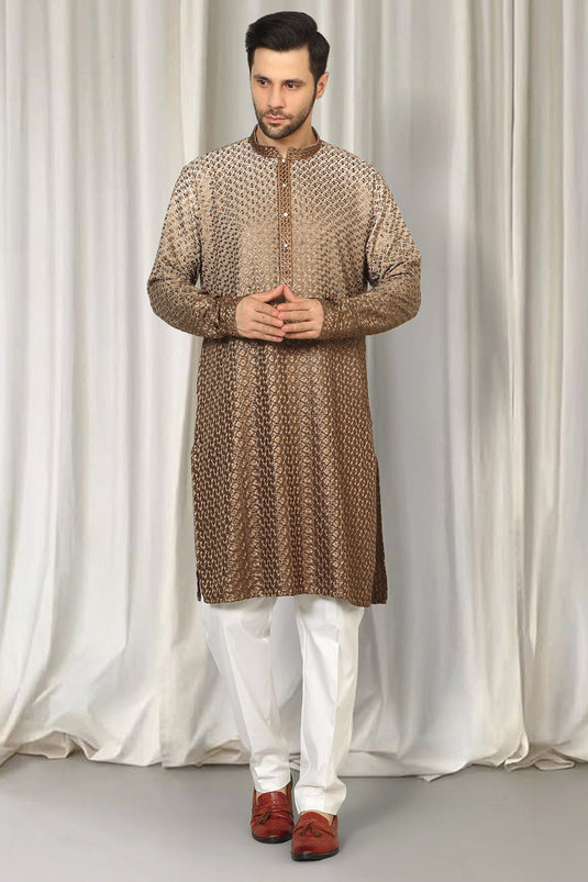 Rajmani Ombre  Embroidered Kurta Set
