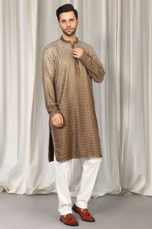Rajmani Ombre  Embroidered Kurta Set