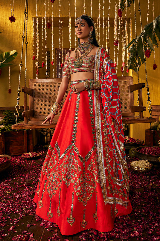 Red Lehenga Set