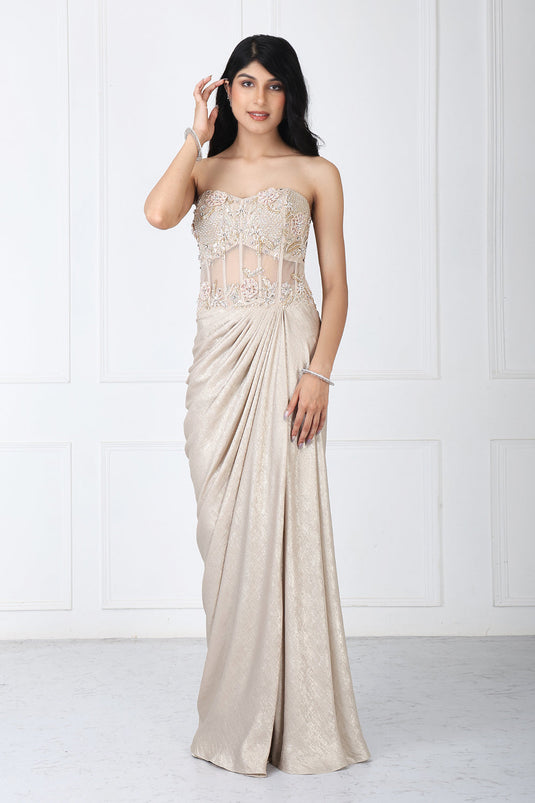 Royal Golden Embroidered Gown