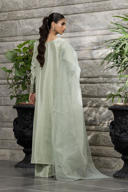 Sage Green Pure Silk Kurta Set