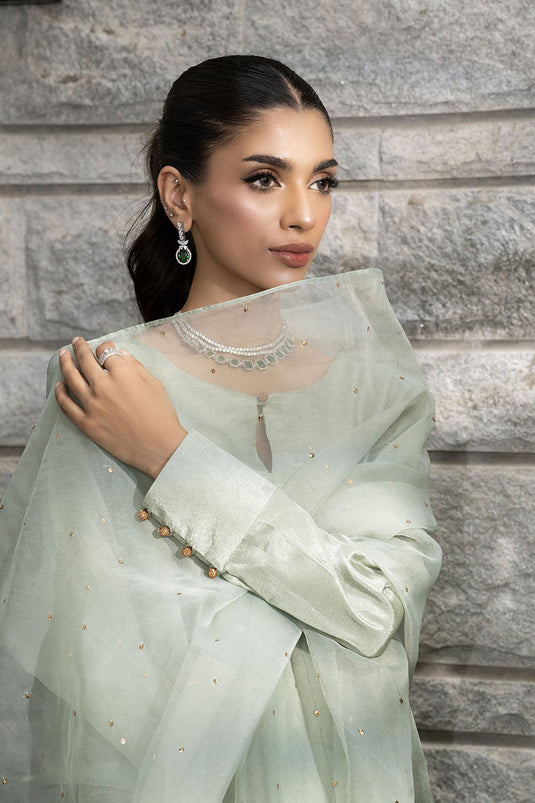 Sage Green Pure Silk Kurta Set