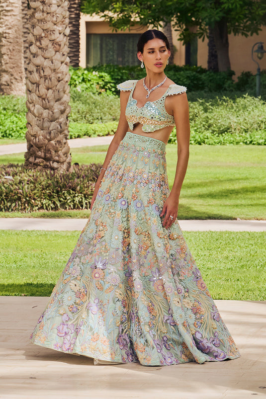 Sea Shell Bloom Lehenga Set