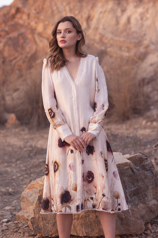 Serene Garden Midi Dress