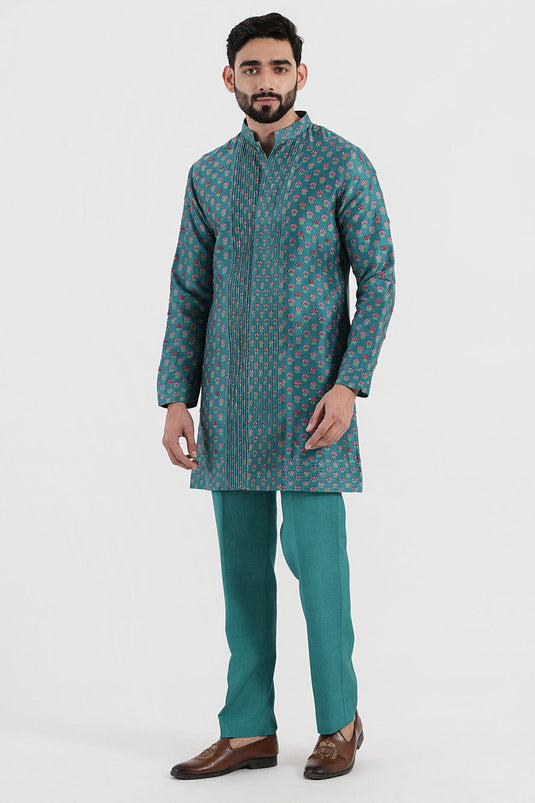 Teal Garden Kurta Set