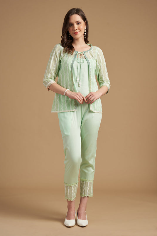 3 Pis Outfit Which Has Inner Jacket And Pant