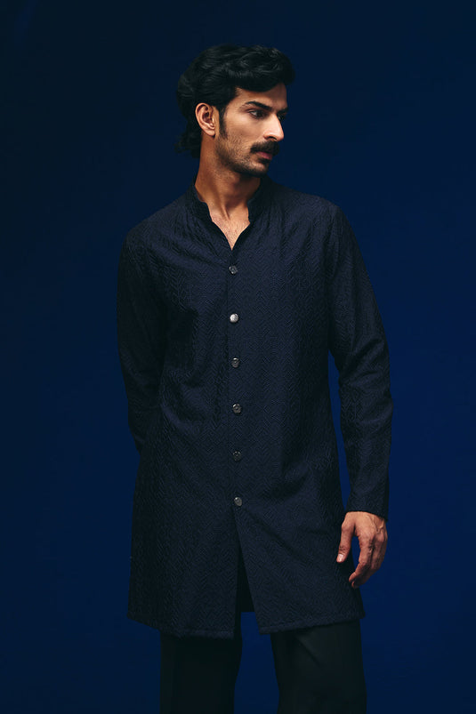 Tribal Knots Front Open Kurta