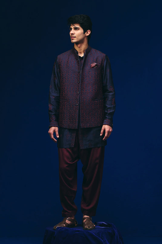Tribal Knots Nehru Jacket Set