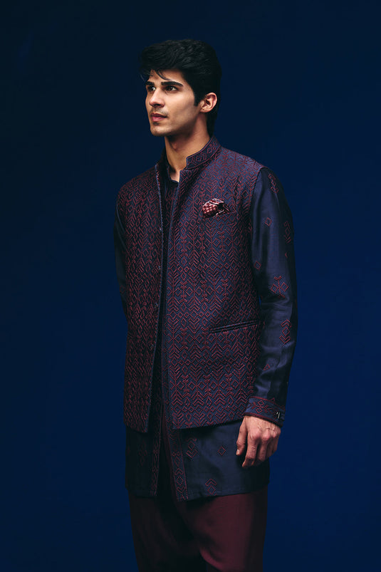 Tribal Knots Nehru Jacket Set