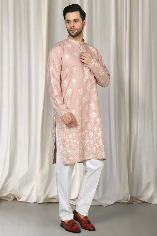 Upwan  Embroidered Kurta Back Elastic Pants