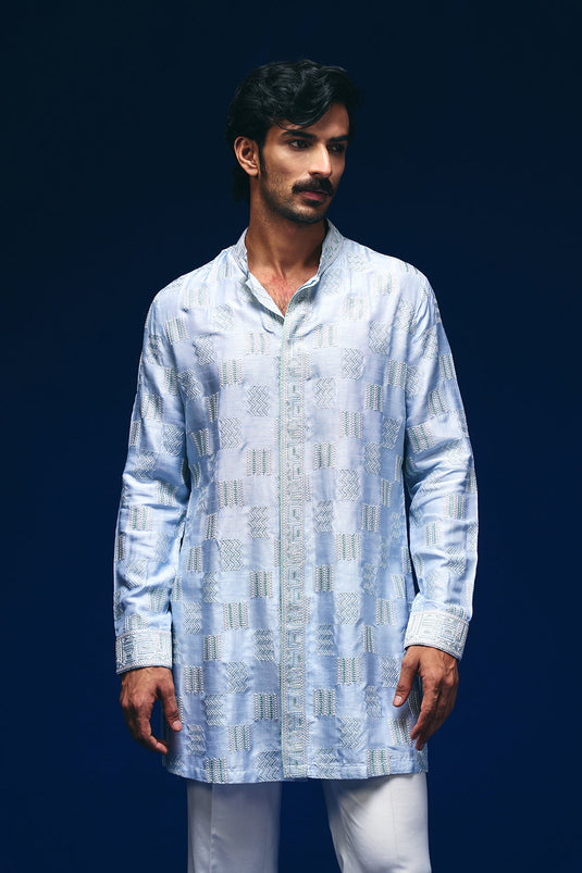 Vector Front Open Kurta Set