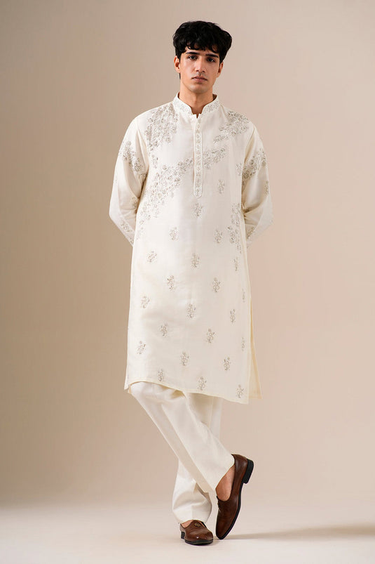 Whispering Ivory Kurta Set