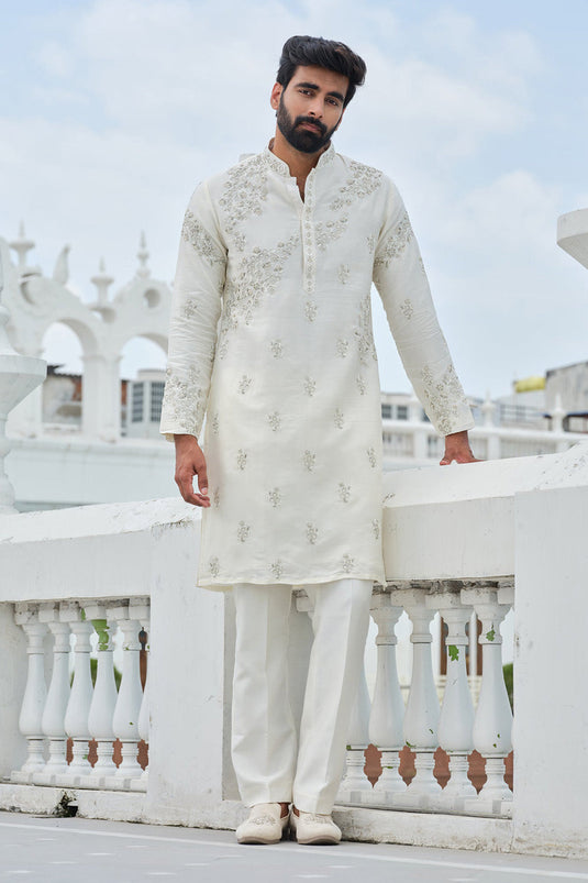 Whispering Ivory Kurta Set