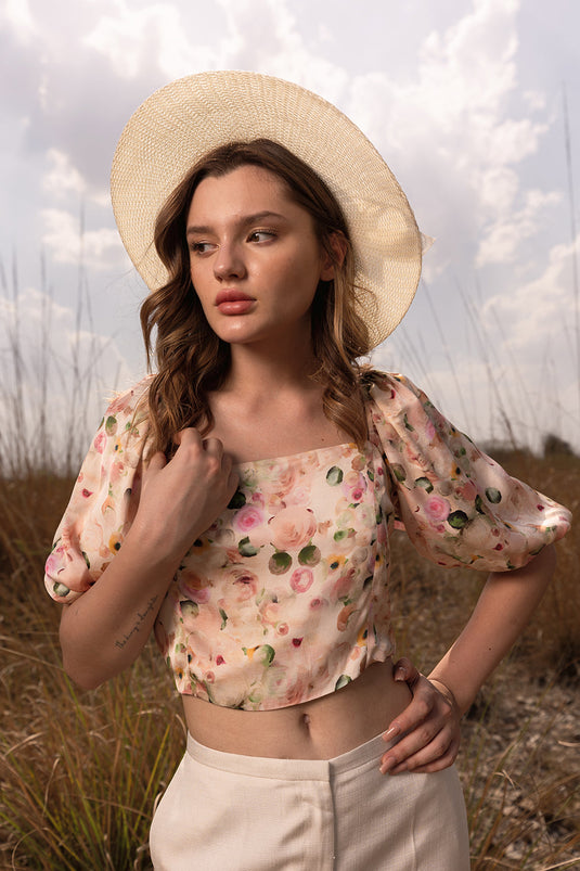 Whispering Pastels Crop Top