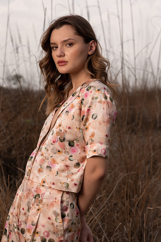 Whispering Pastels Short Blazer And Shorts Co-Ord