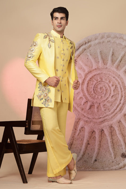 Yellow Kurta And Palazzo Pant