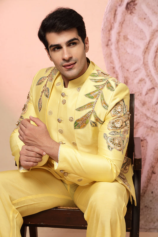 Yellow Kurta And Palazzo Pant