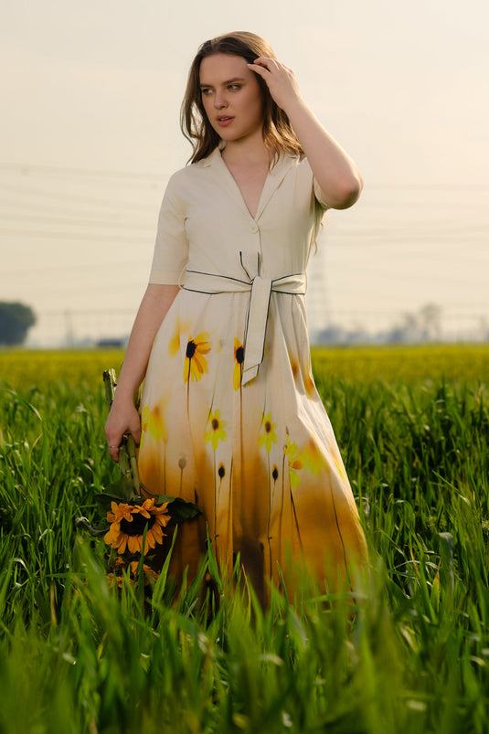 Yellow Meadow Blazer Dress