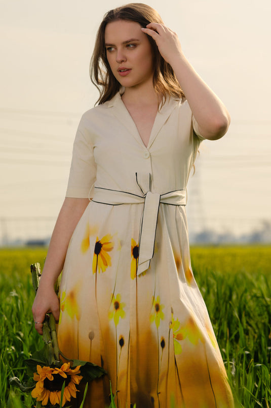 Yellow Meadow Blazer Dress